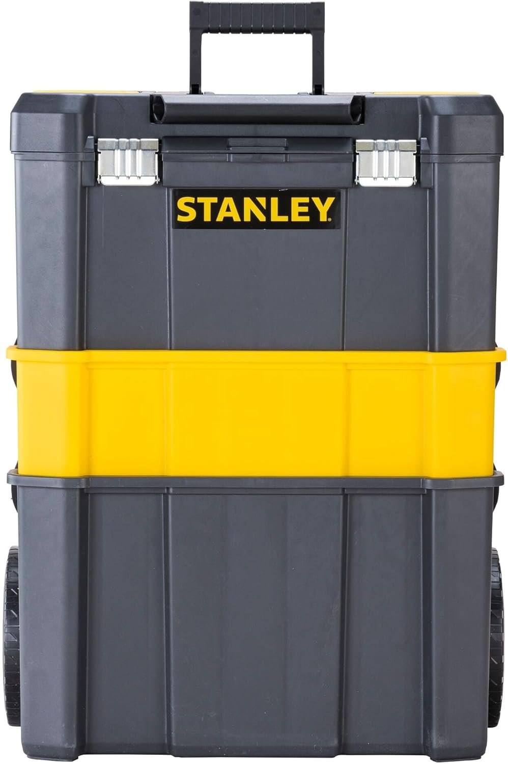 STANLEY Essential Rolling Workshop Toolbox, 3 Tier Stackable Units