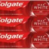 Colgate Max White One Whitening Toothpaste, Teeth Whitening Toothpaste with a Clinically Proven Formula 75ml (Pack of 3)