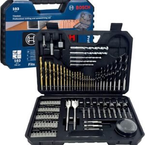 Bosch Professional Professional 2608594070 Mixed Accessory Set (103 Piece), Black