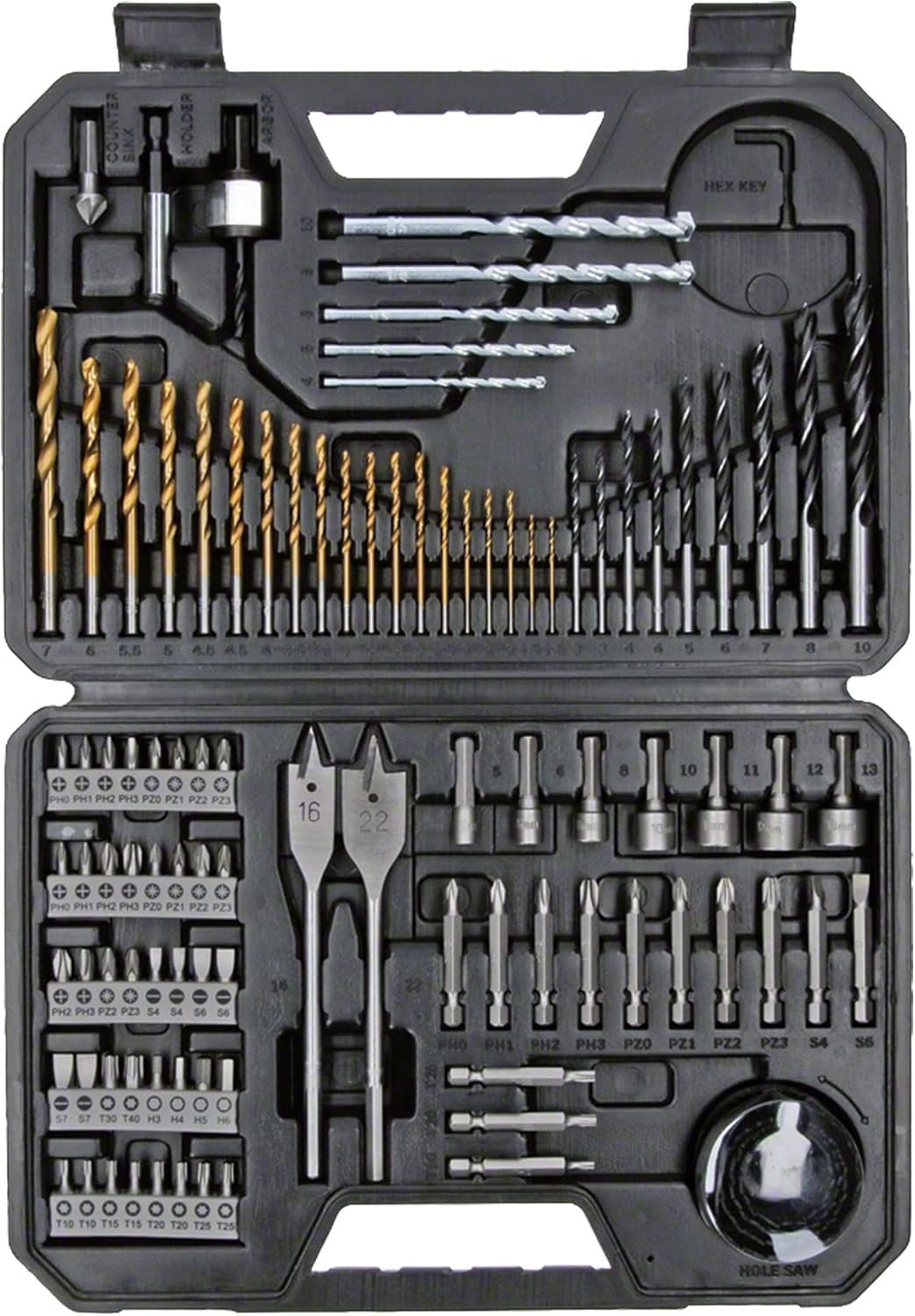 Bosch Professional Professional 2608594070 Mixed Accessory Set (103 Piece), Black